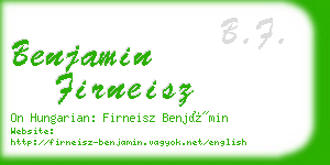 benjamin firneisz business card